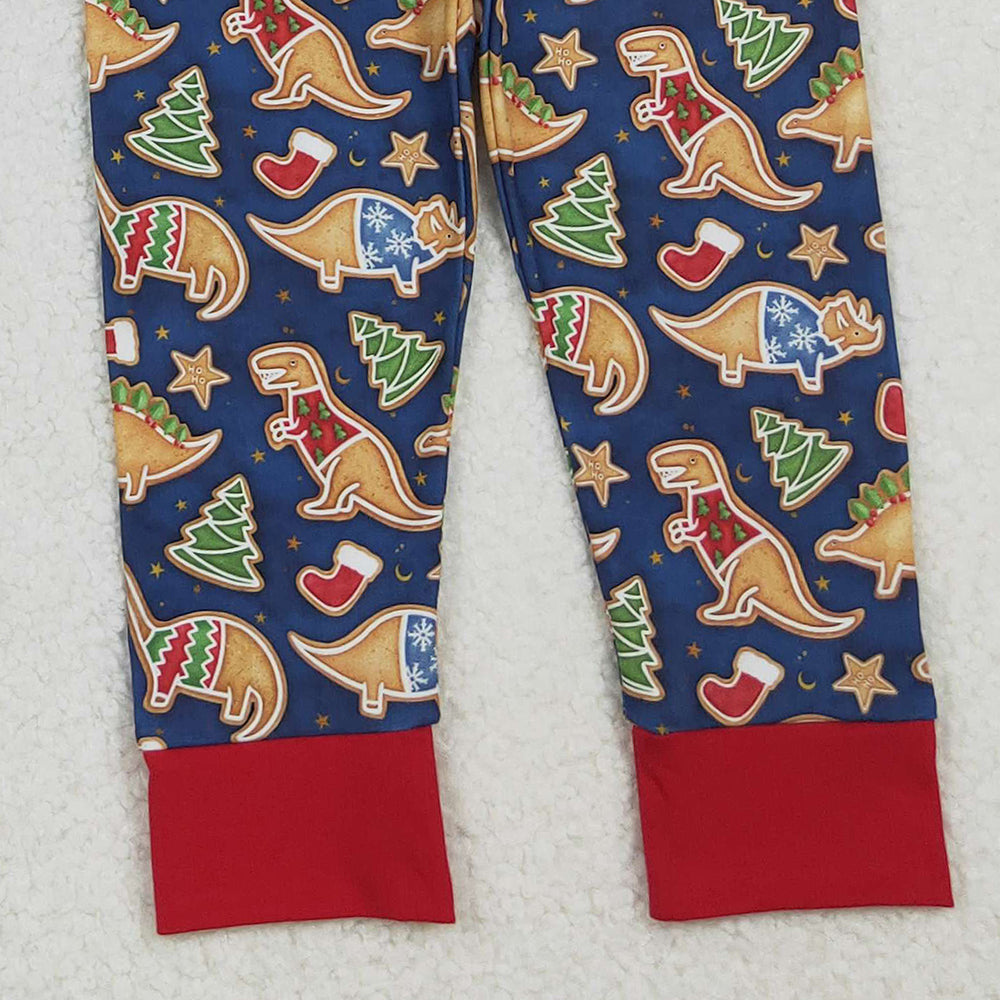 10.10 RTS NO MOQ (In stock)BLP1155 Baby Boys Winter Outfits Baby Boys Hats Dinosaurs Trees Top Pant Christmas Pajamas Set