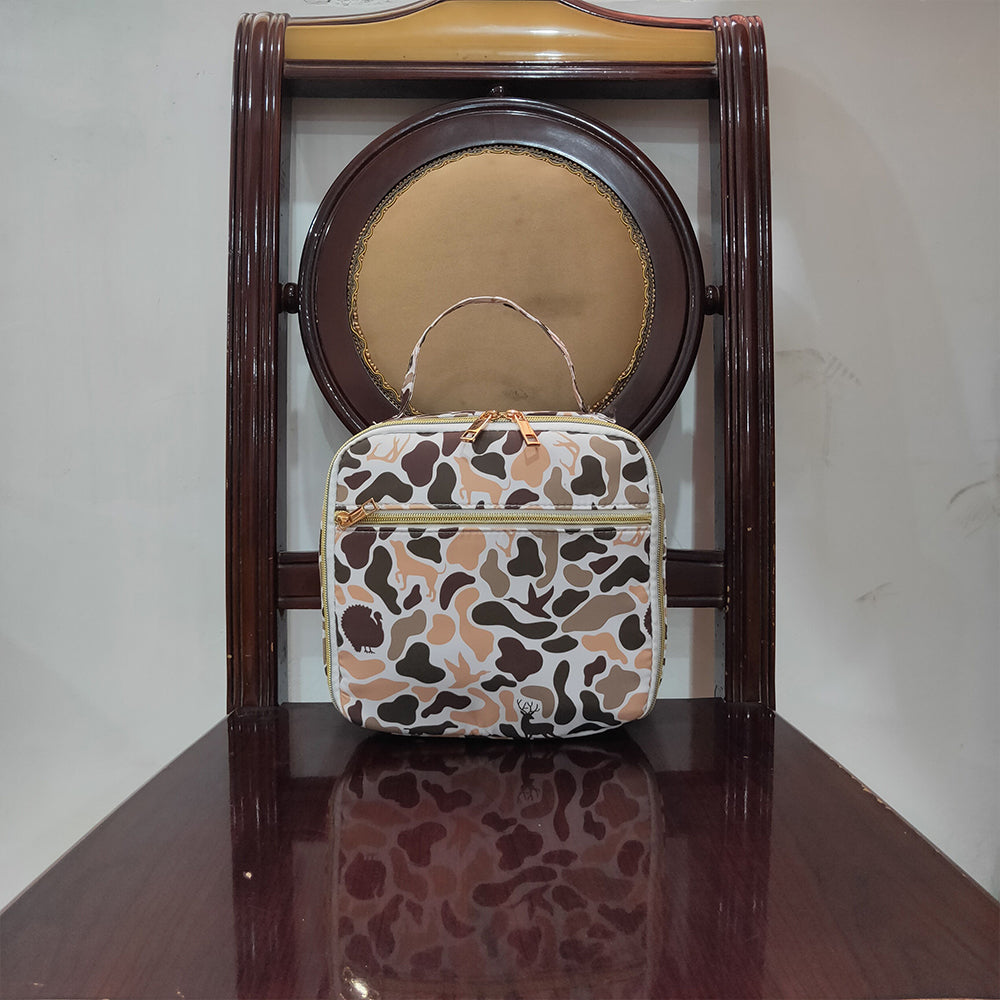 USA Shop (in stock) BA0305 Baby Bags Green Deer Western Camo Print Zipper Lunch Bags