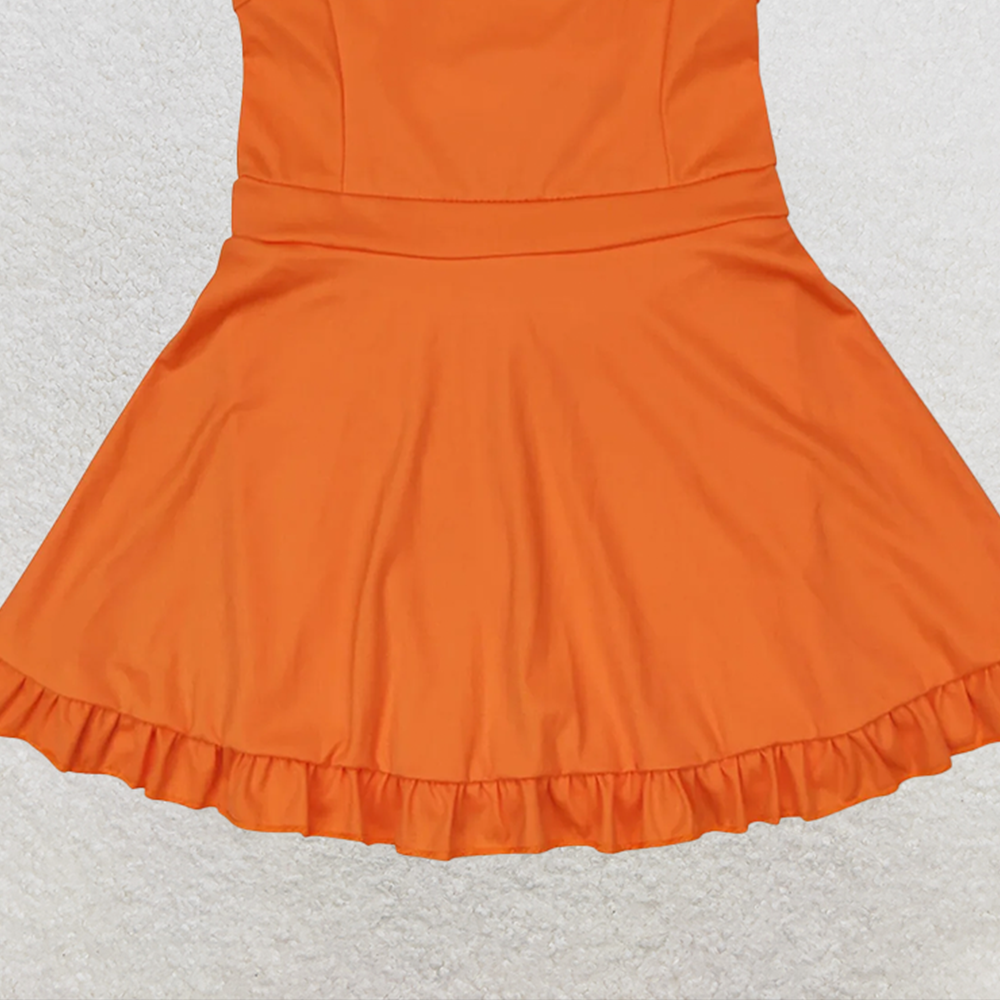 USA Shop (in stock)S0442Baby Girls Summer Swimsuits Baby Girls Knit Knee Length Active Wear Athletic Dresses