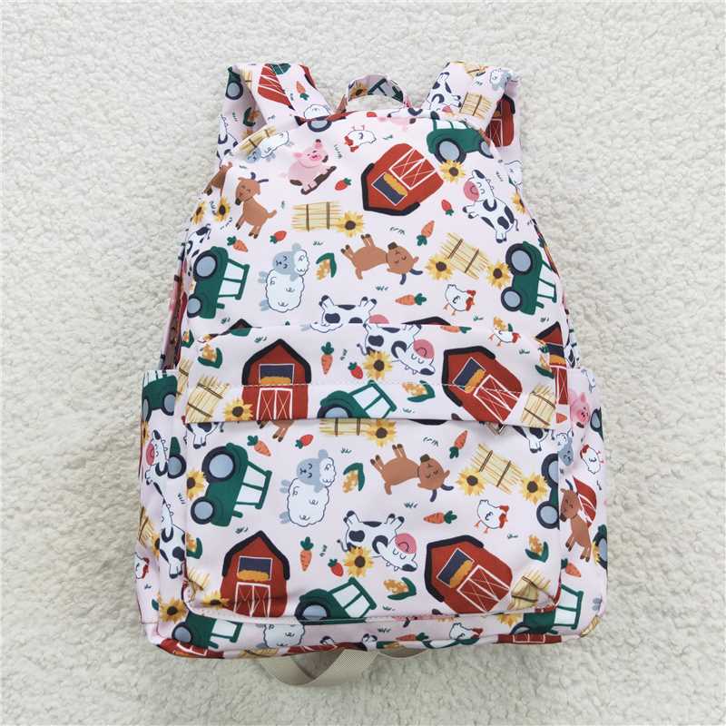 BA0141 Pig cow sheep chicken kids farm backpack