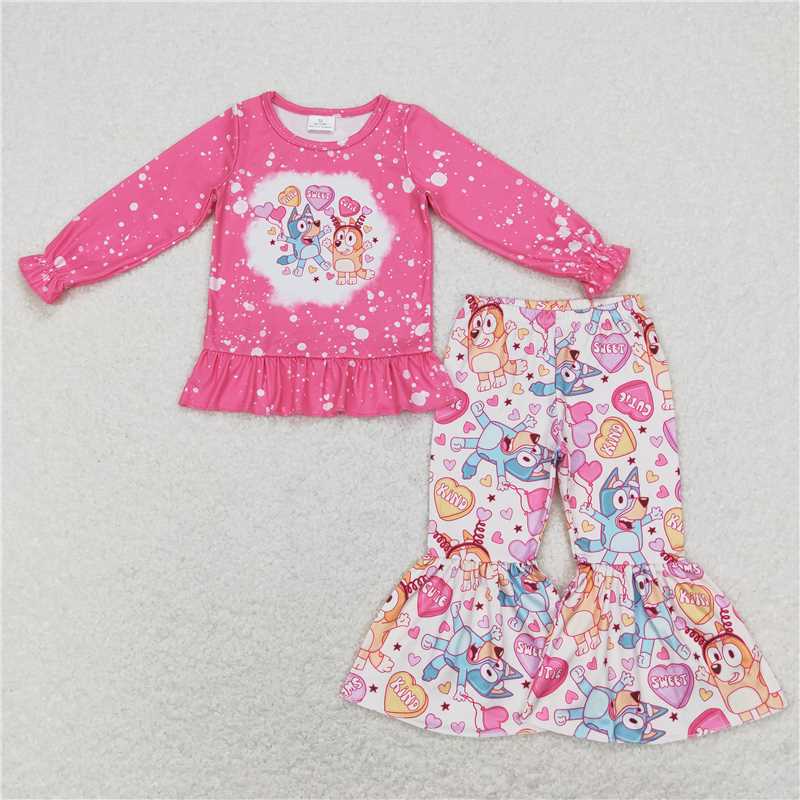 GLP1123Pink sweet kind cutie dogs girls valentines clothes