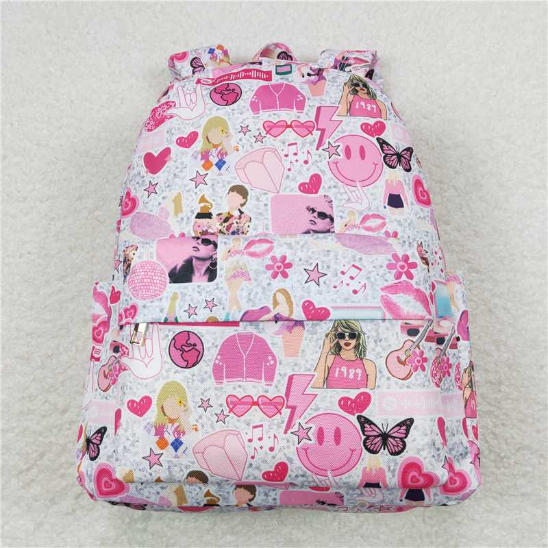 USA Shop (in stock)BA0164 Baby Kids Girls Pink Singer Backpack Back Bags