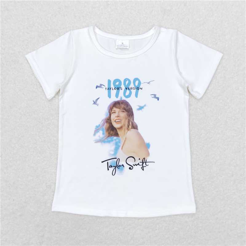 GT0531 Baby Girls Taylor Singer 1989 Short Sleeve T-shirt Top