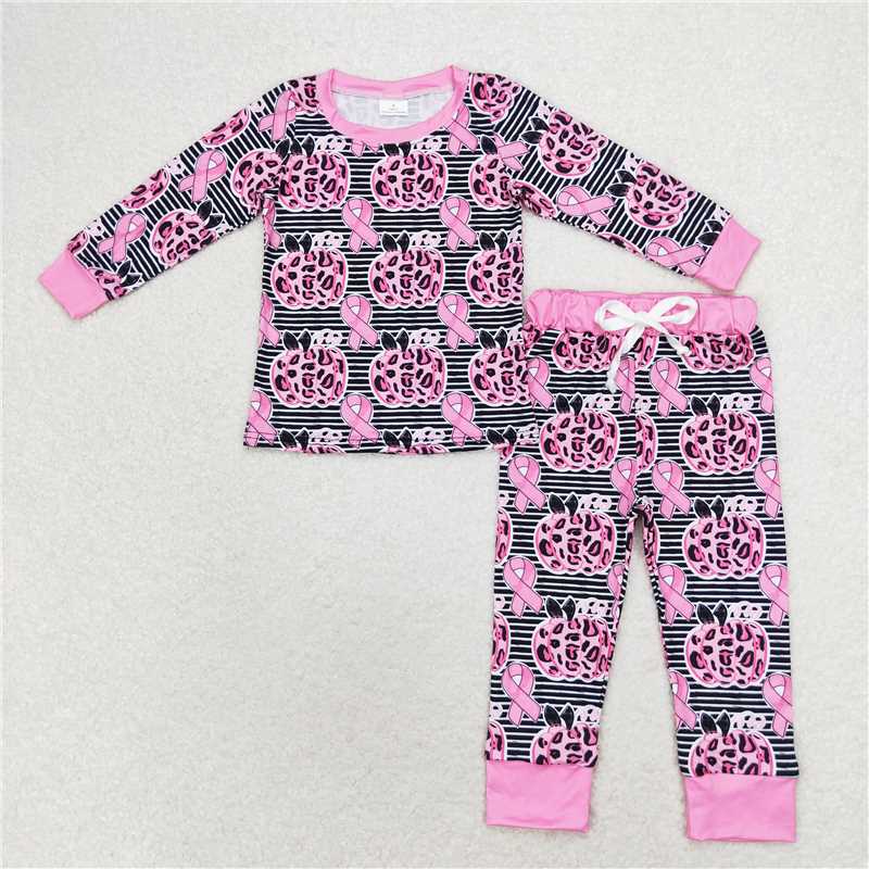 GLP1183Leopard pumpkin In October we wear pink girls pajamas