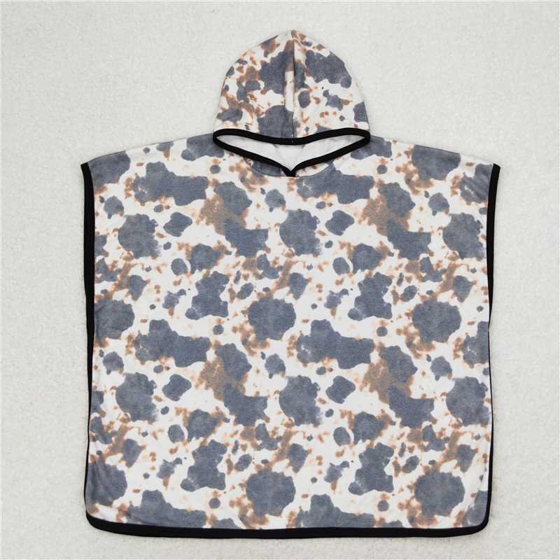 S0328 Baby Kids Children Western Cowhide Terry Swim Towel Cover Ups