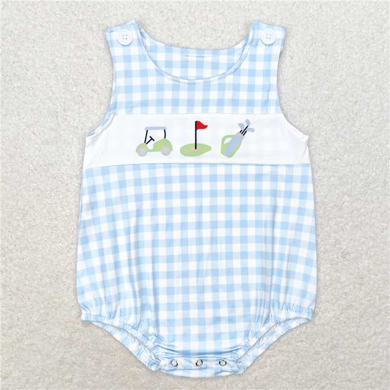 SR1176 Baby Girls Golf Summer Sibling Rompers Dresses Outfits Clothes Sets