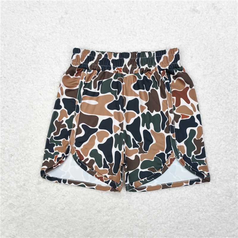 SS0354 Mommy And Me Family Sibling Brown Camo Summer Shorts Bottoms