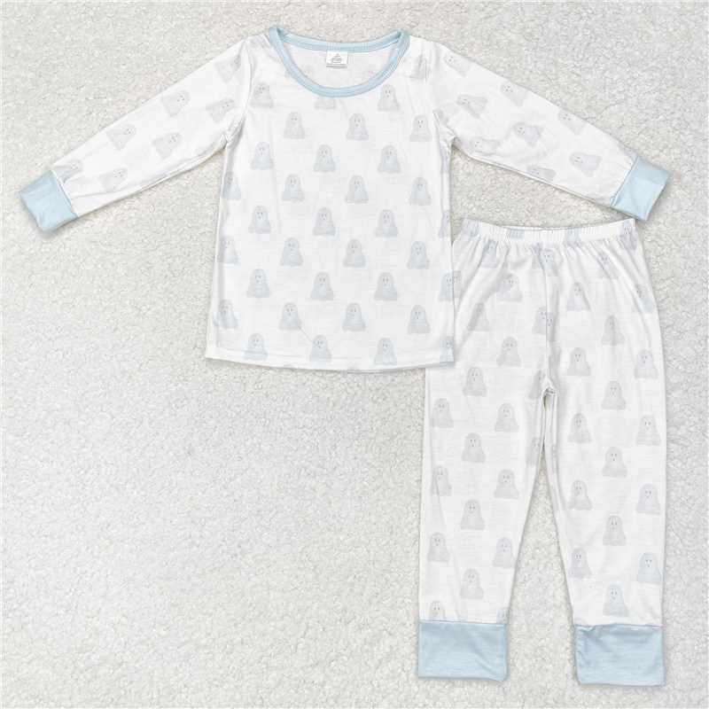 BLP0540Light blue dog long sleeves kids boys pajamas