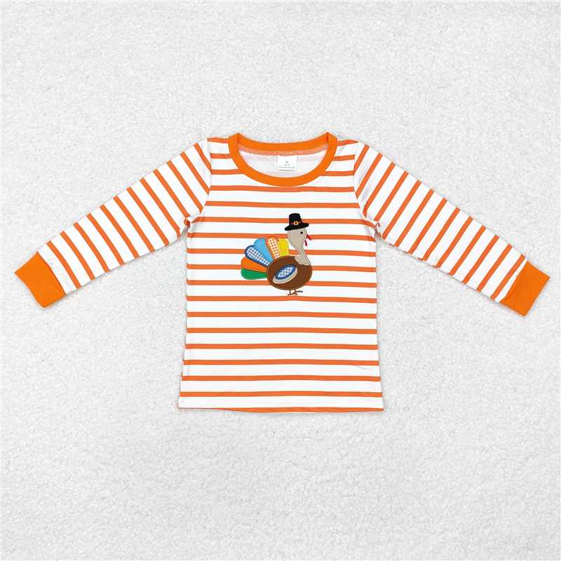 BT0816 Sibling Boys Girls Thanksgiving Turkey Shirts Boutique Clothes Sets