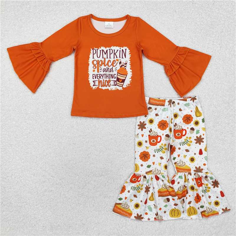 GLP1637Pumpkin spice and everything nice girls fall clothes