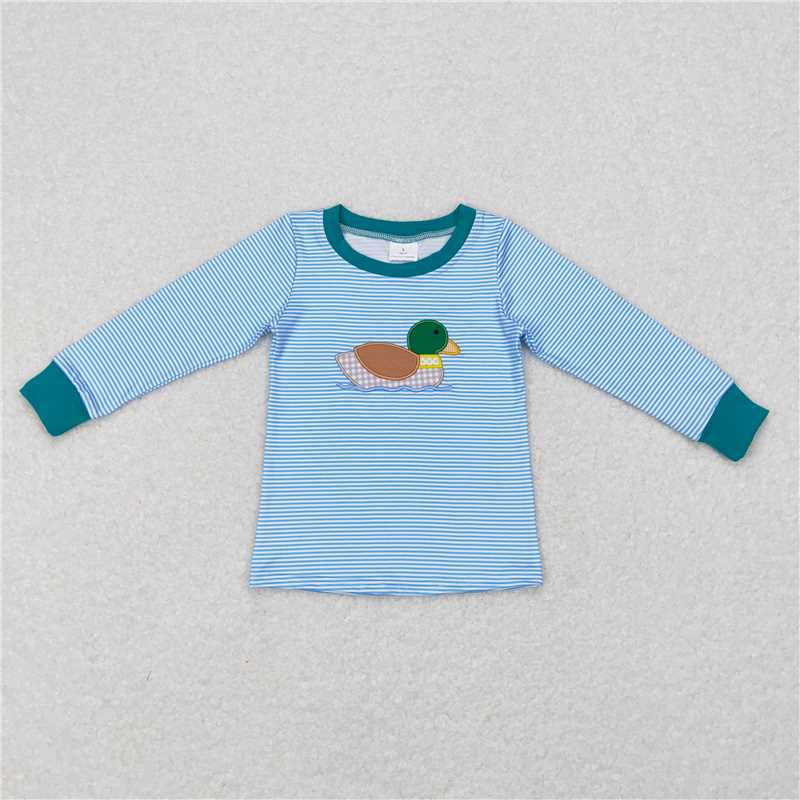 Baby Boys Solid Long Sleeve Tees: Trucker Print & Animal Print Styles