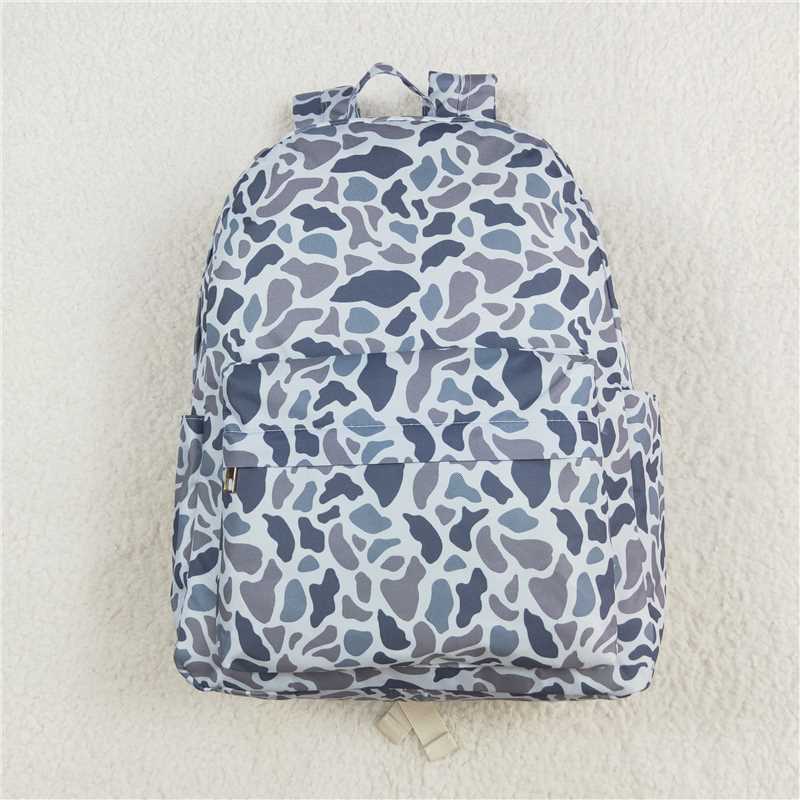 USA Shop (in stock)BA0260 Baby Bags Baby Kids Boys Grey Hunting Camo Backpack Zip Back Bags