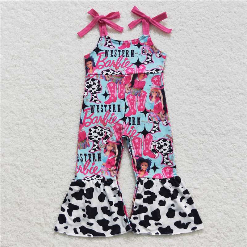 SR0425 Baby Girls Western Doll Bell Pants Sibling Sister Clothes Sets