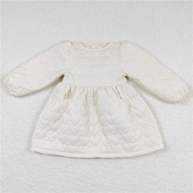 GLD0263 Baby Girls Cotton Wadded Jacket Winter Thick Dresses
