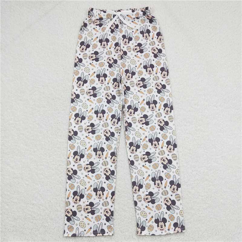 P0429 Adult Women Men Easter Eggs Carrots Rabbits Bottom Pants Pajamas