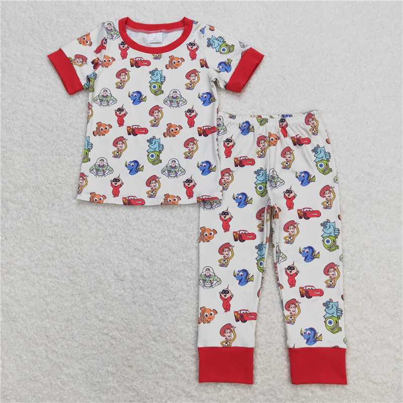 BSPO0322 Baby Boys Toy Fish Shirts Pants Pajamas Clothes Sets