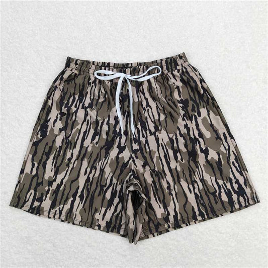 USA Shop (in stock)S0324 Adult Man Green Camo Bottom Trunk Shorts Swimwear