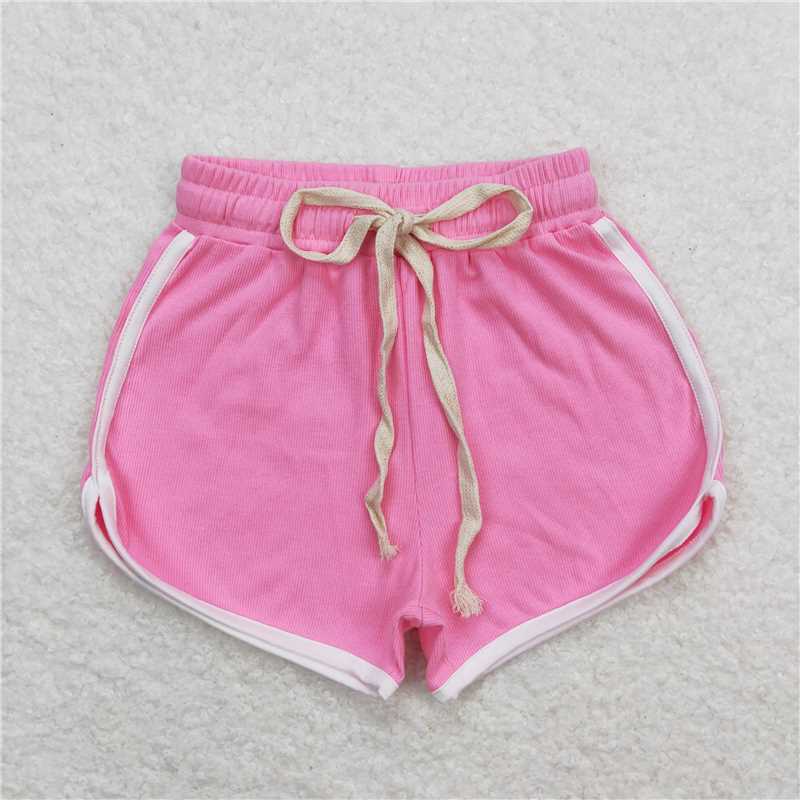 SS0315 Baby Girls Bright Pink Summer Sports Design Shorts
