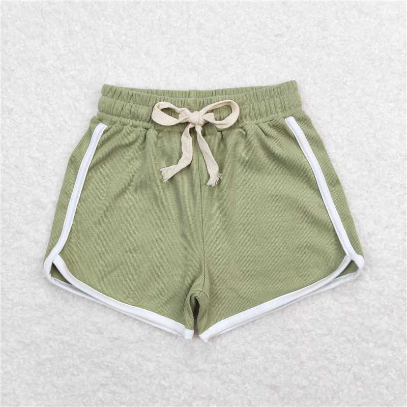SS0324 Baby Girls Light Green Summer Sports Design Shorts