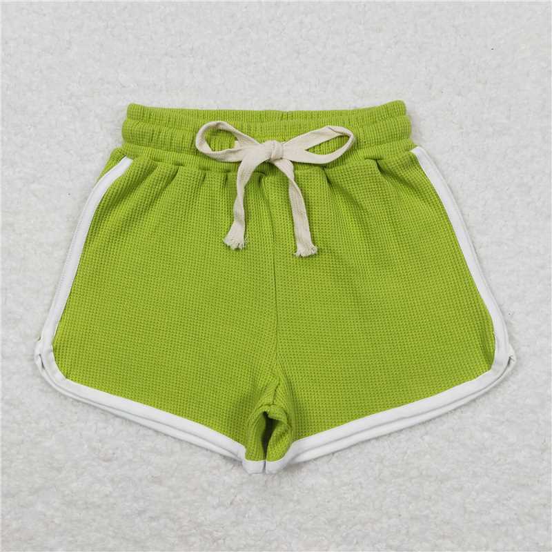 SS0325 Baby Girls Apple Green Summer Sports Design Shorts