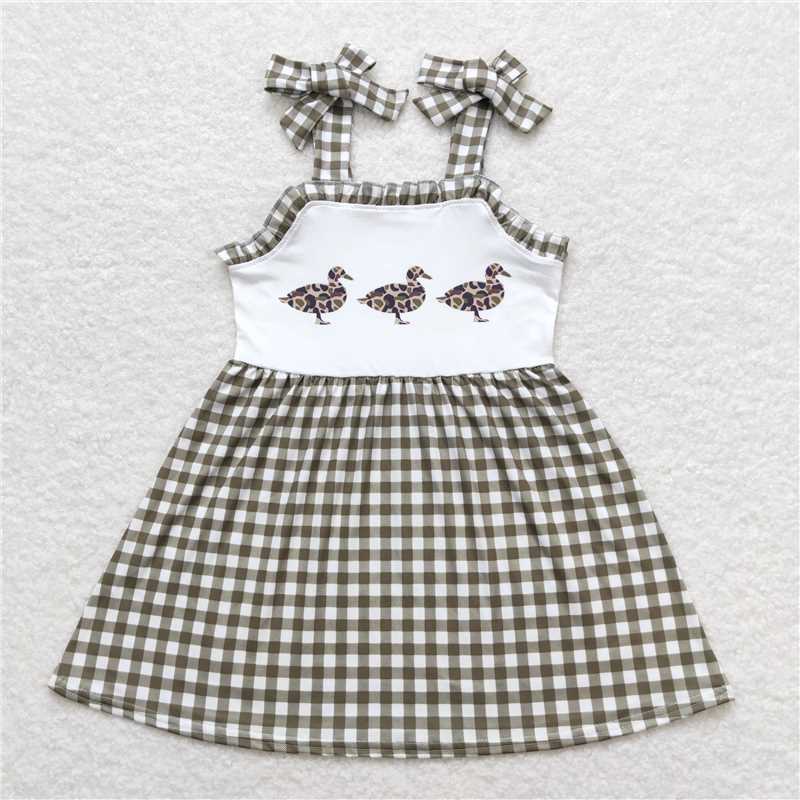 GSD0903 Baby Girls Leopard Duck Sibling Summer Shorts Outfits Clothes Sets