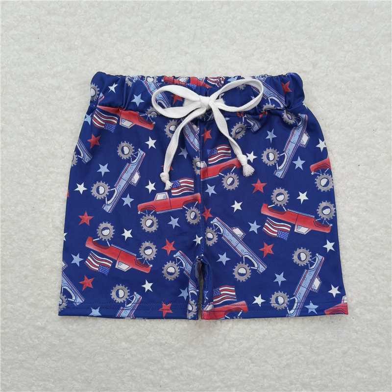 SS0205RTS NO MOQ Baby Boys Summer Shorts Jeep star navy blue shorts