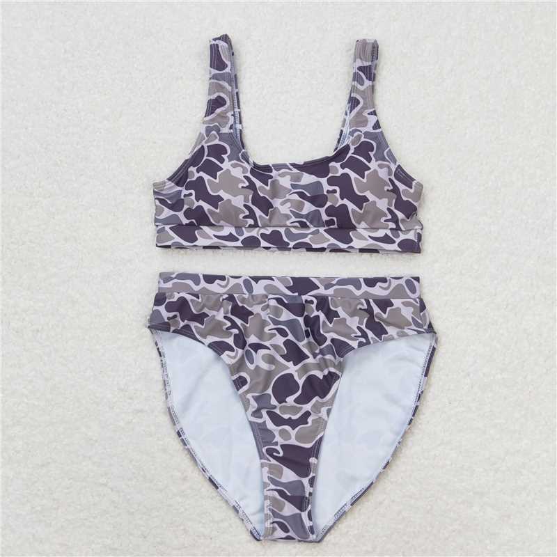 S0321 Family Baby Girls Boys Camo Swim Wear Trunk Swimsuits