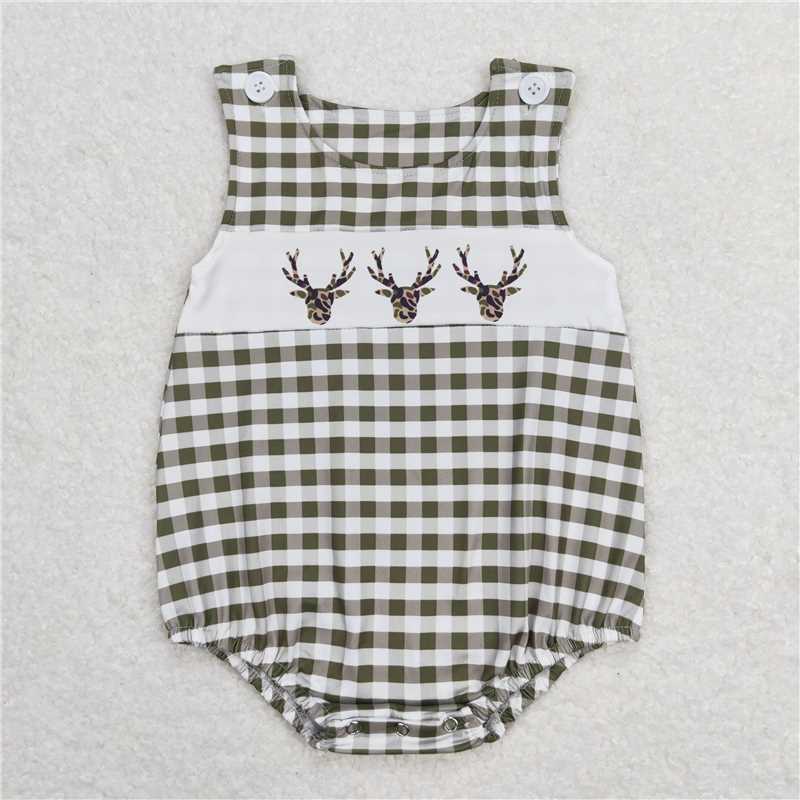 SR1167 Sibling Boys Deers 2pcs Sets Rompers Summer Clothes