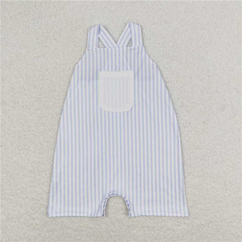 SR1362 Baby Girls Boys Toddler White Stripes Sibling Rompers Clothes Sets
