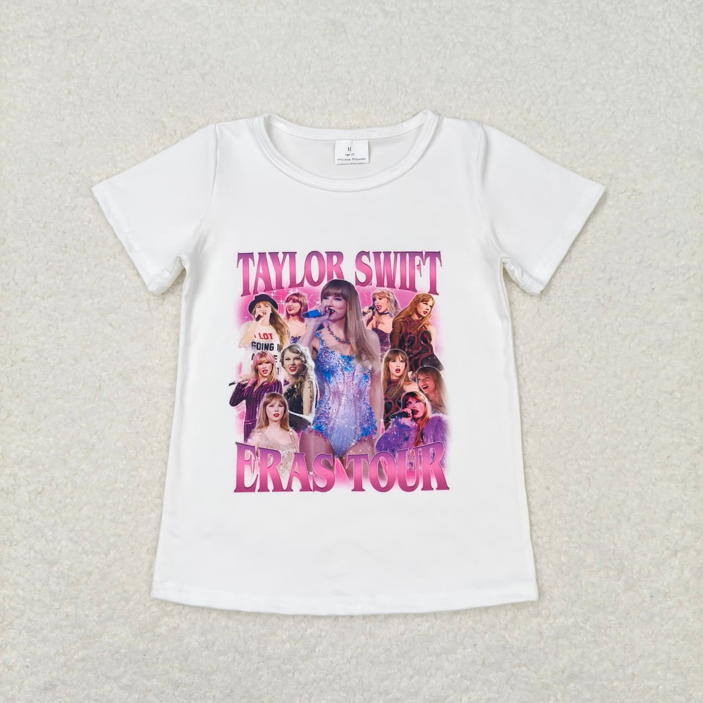 GT0506 White short sleeves singer girls summer shirt