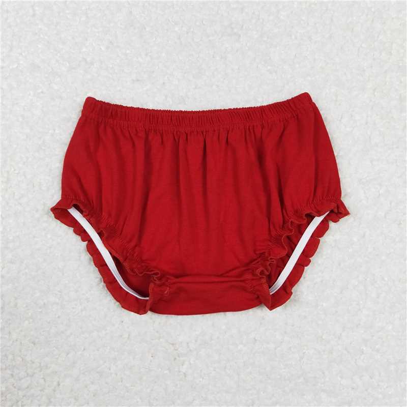 SS0267 Baby Girls Red Elastic Bummies Bottoms