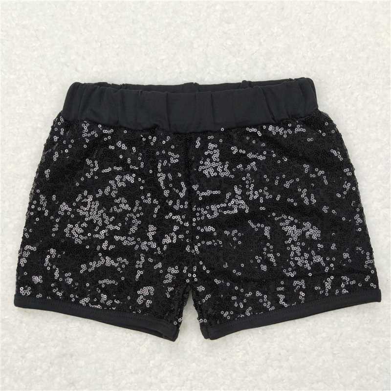 SS0121 Black sequin shorts