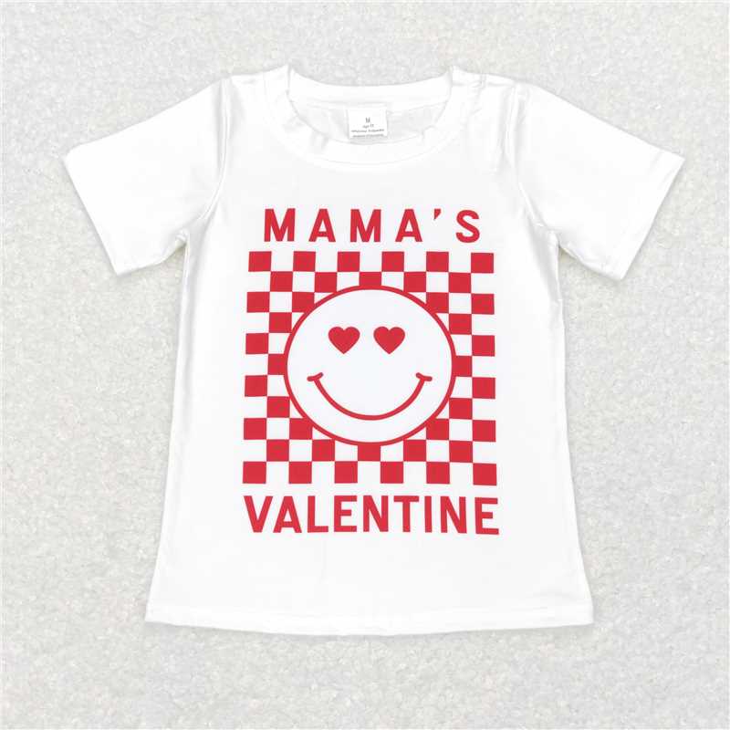 BT0445 Baby Boys Mama's Valentines Short Sleeve Tee Shirts Tops
