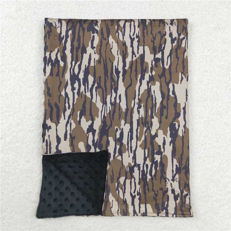 BL0147 Baby Toddler Children Hunting Sibling Camo Minky Blankets