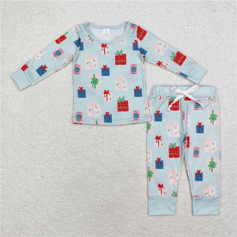 BLP0716Long sleeves Christmas gift children pajamas