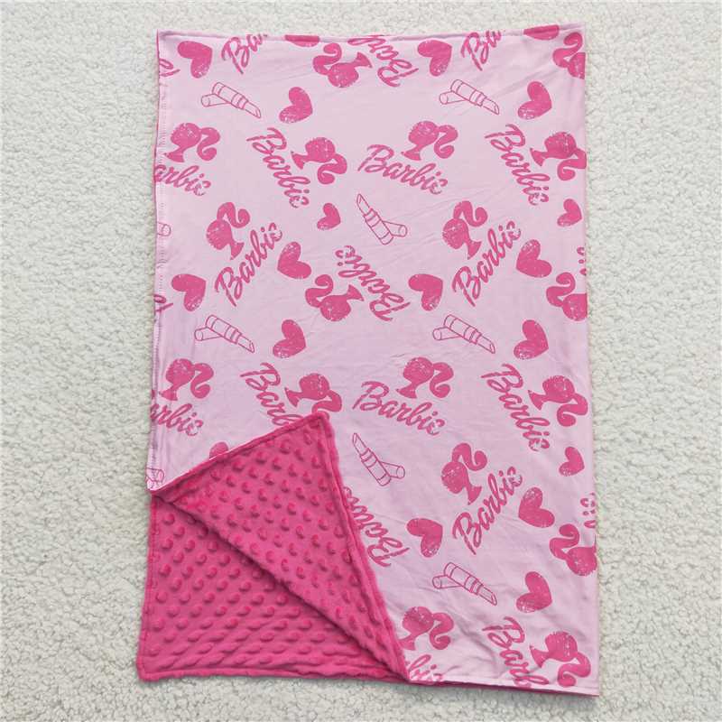 BL0039 Baby Kids Cartoon Pink Party Blankets