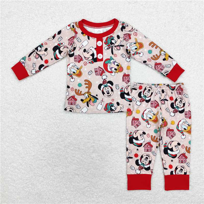 BLP0650Milk duck mouse deer kids boys Christmas pajamas