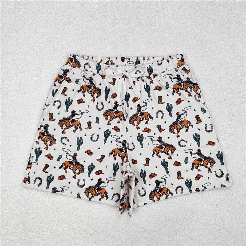 S0460 Family Men Baby Boys Rodeo Western Trunks Bottoms Swimsuits