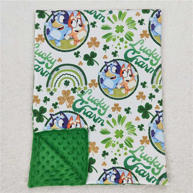BL0105 Baby Girls Boys Lucky Charm Dogs Tops Pants St Patrick Day Blankets Clothing