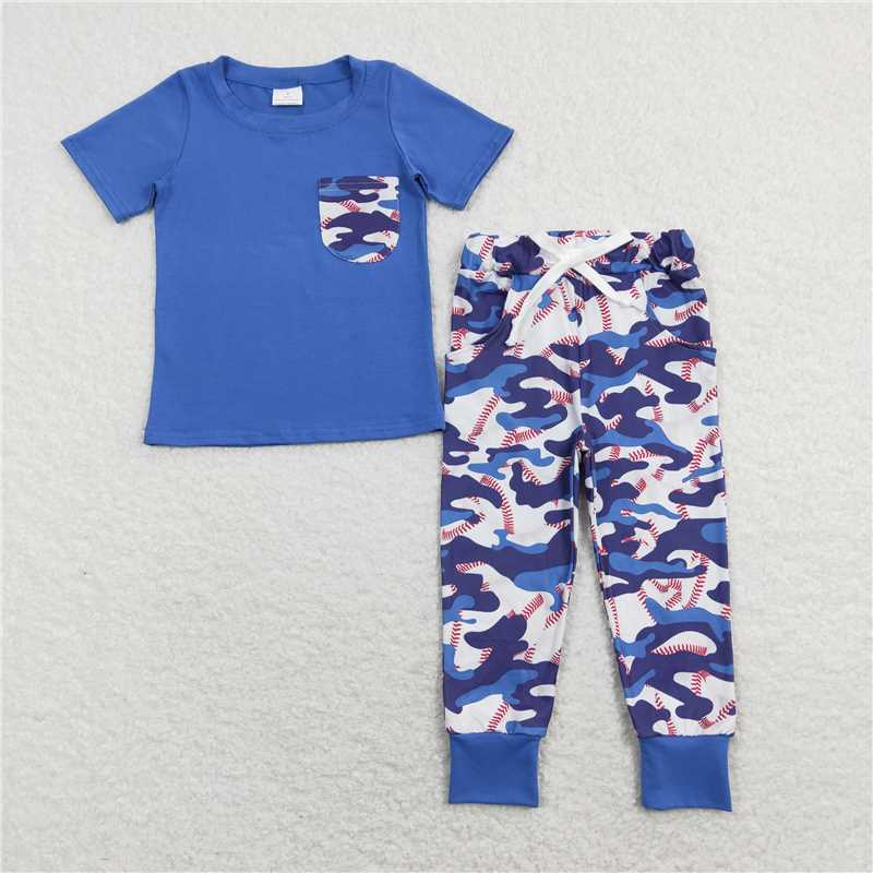 BSPO0170 Baby Boys Short Sleeve Shirts Tee Shirts Camo Pants Clothes Sets