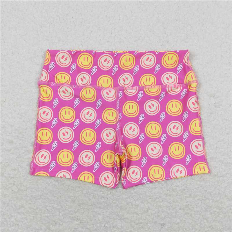 SS0217 Baby Girls Pink Smile Biking Summer Bottoms Shorts