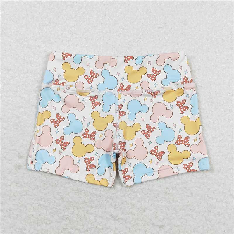 SS0212 Baby Girls Cartoon Mouse Bows Biking Summer Bottoms Shorts