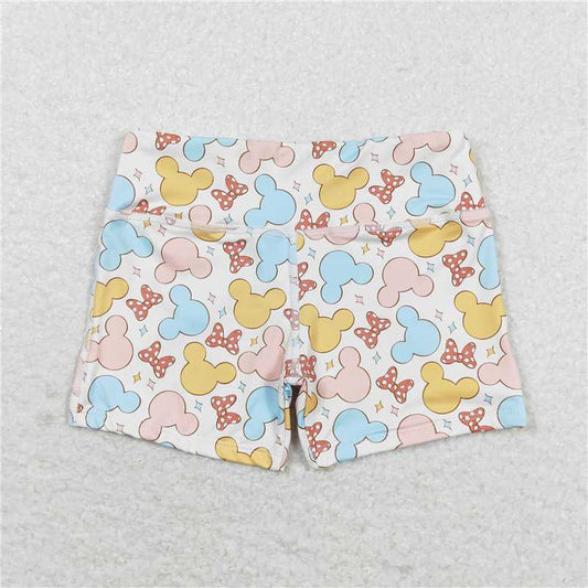 SS0212  Baby Girls Cartoon Mouse Bows Biking Summer Bottoms Shorts