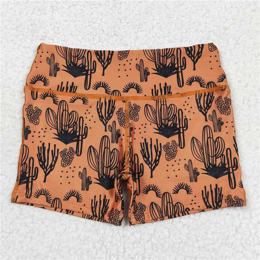 SS0215  Baby Girls Brown Cactus Biking Summer Bottoms Shorts