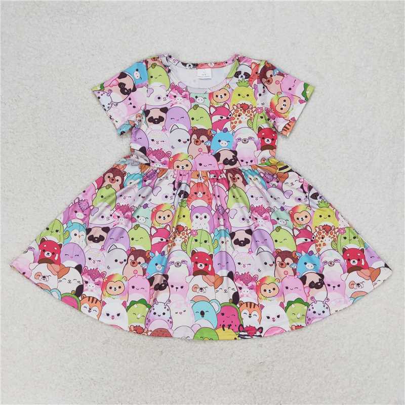 GSD1193 Cartoon animal short-sleeved dress