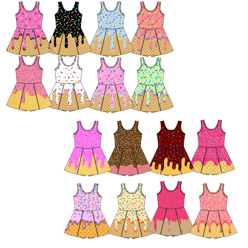 8.26 Pre order Baby Girls Summer Yoga Dress baby girl clothes team yoga dark pink sleeveless dress