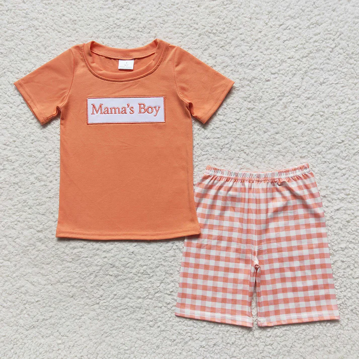 Mommy's Girl Orange Floral Dresses Rompers Clothes Sets