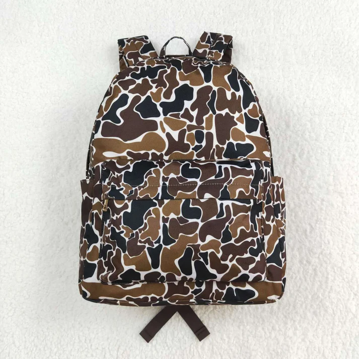 Baby Kids Boys Camouflage Backpack Zip Back Bags