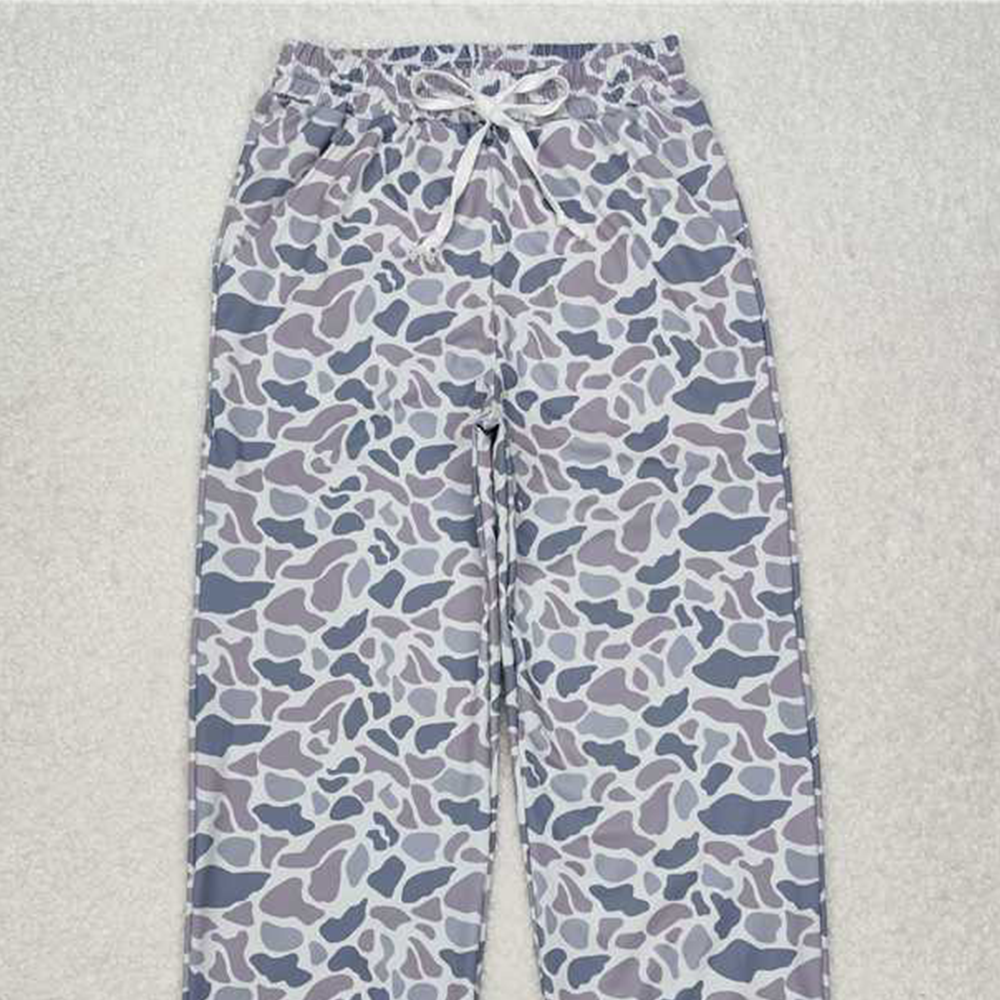 USA Shop (in stock)P0727 RTS NO MOQ Grey camo adult women pocket pants
