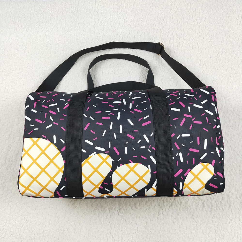 7.10 BA0303 RTS NO MOQ Baby Bags Black Ice Cream Drip Zipper Gym Bags